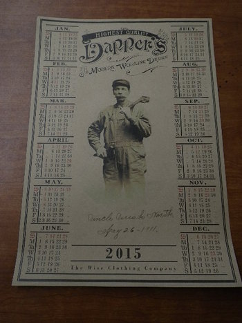 DAPPER`S　2015年カレンダー
