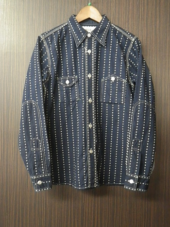 サムライ　　手裏剣ウォバッシュワークシャツ　再入荷