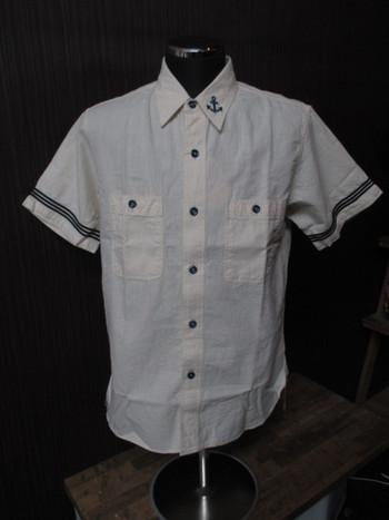 バズリクソンズ　シャンブレーシャツ　NAVY仕様