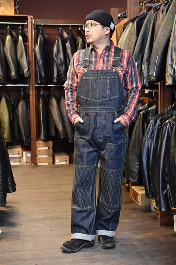 トロフィークロージング 1603W W KNEE CARPENTER OVERALL DIRT DENIM