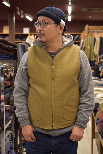 リアルマッコイズ　MJ19105 ALPACA VEST 　パーカーにも相性良し!!