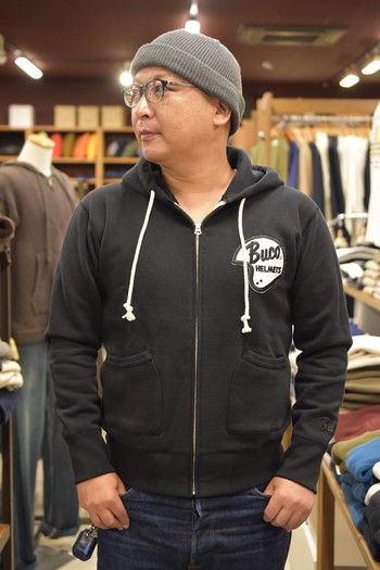 リアルマッコイズ BUCO HELMET LOGO フルジップパーカー 入荷です