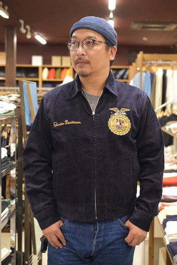 ダルチザン　　刺繍コーデュロイジャケット　4526