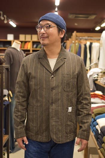 オルゲイユ　Stripe Jacket　OR-4204A　入荷です